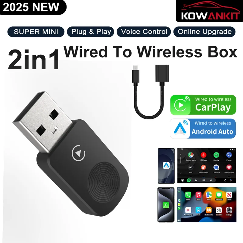 Car Accessories Usa - Adaptateur Mini CarPlay Sans Fil 2026,