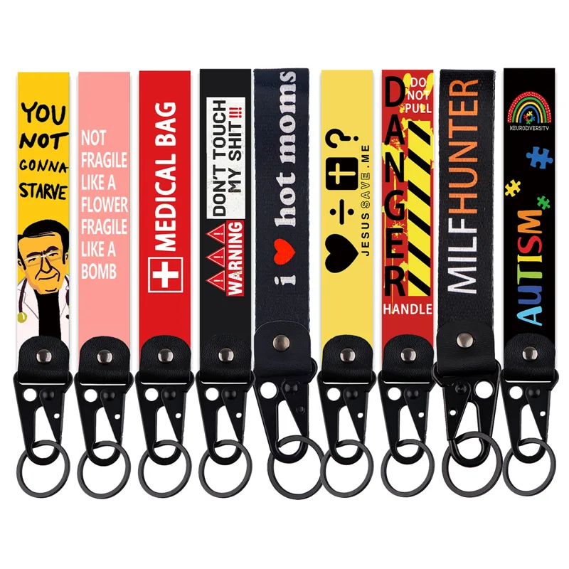 Car Accessories Quotation - Porte-clés de voiture avec citation d'avertissement,