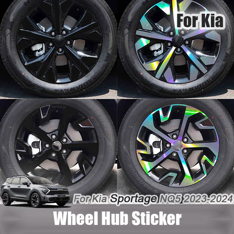Car Accessories Nz - Autocollants holographiques auto-adhésifs pour moyeu de