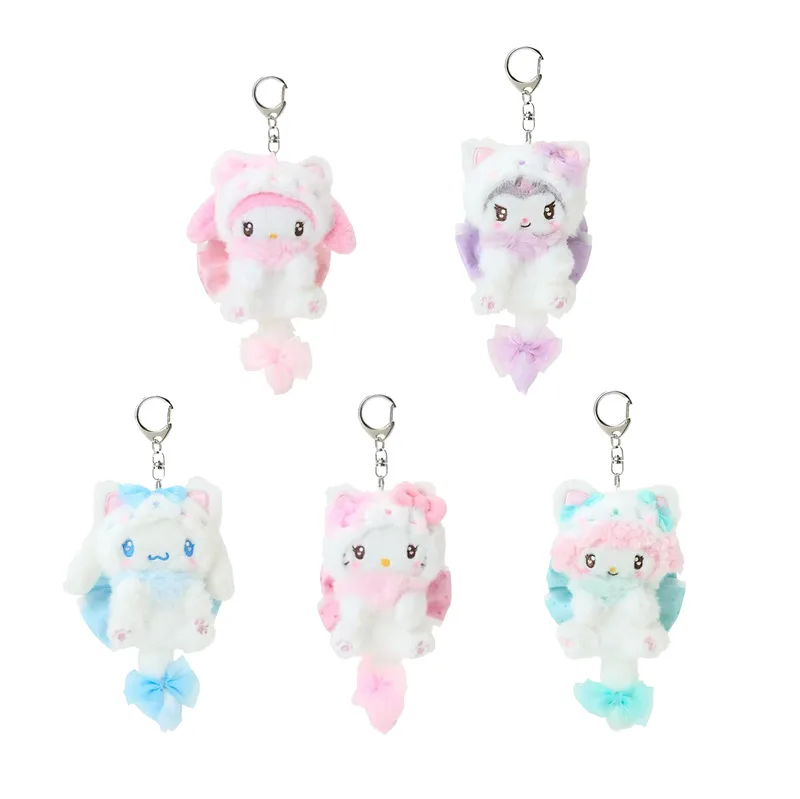 Car Accessories For Women - Porte-clés Hello Kitty Crème Chat Nœud