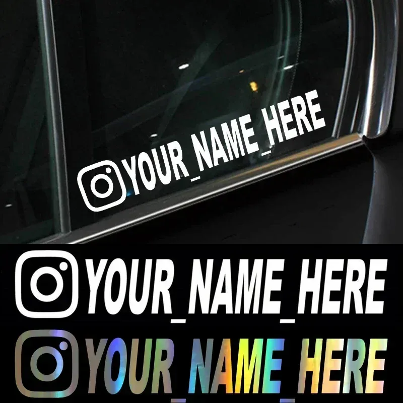 Car Accessories Nz - Nom d'utilisation personnalisé Instagram vinyle décalcomanies