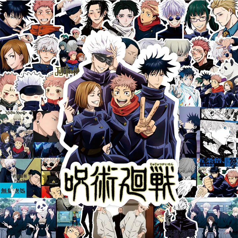 Car Accessories Nz - 80 autocollants de dessin animé Jujutsu