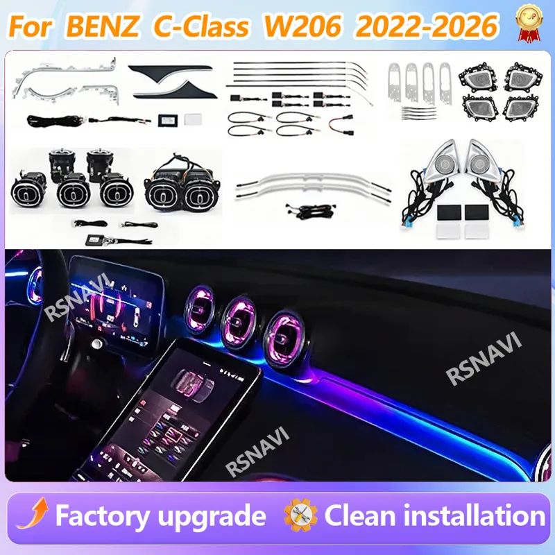 Car Accessories Light - Kit d'éclairage d'ambiance LED 64 couleurs