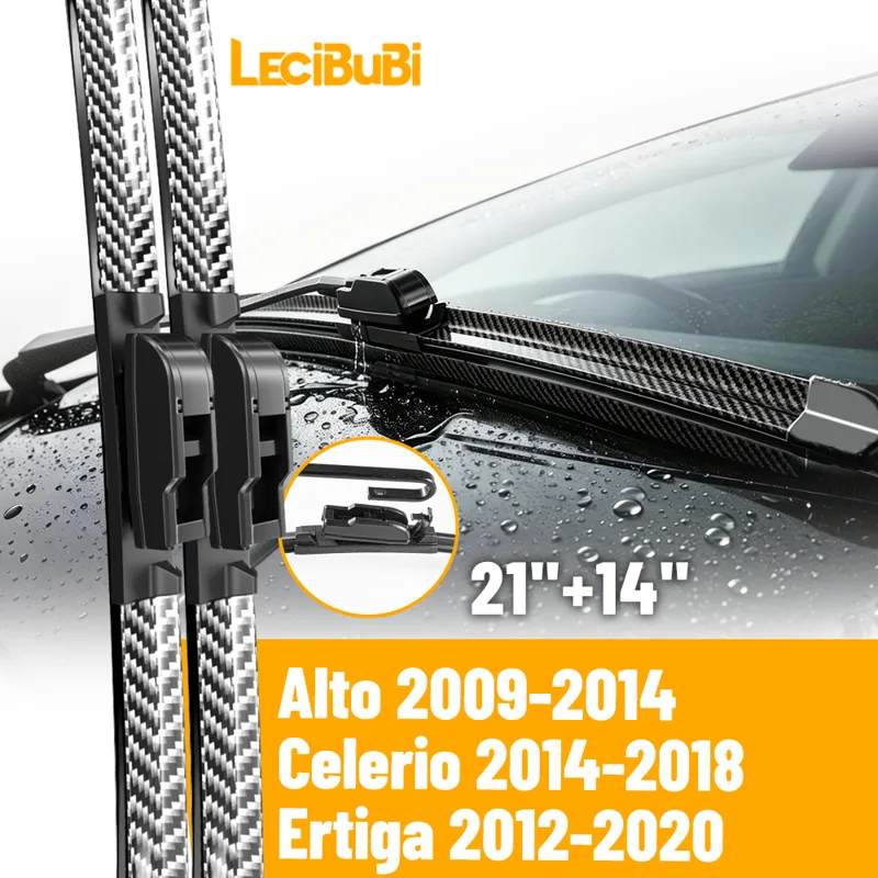Car Accessories Ertiga - Balais d'essuie-glace avant en fibre de