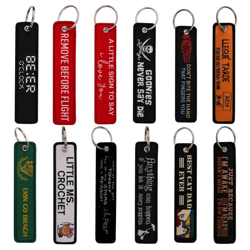 1 pièces citation brodée clés  - Car Accessories Quotation avis et prix