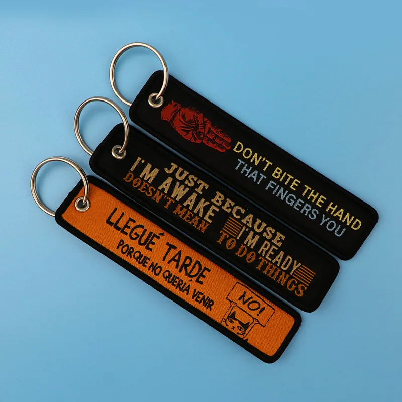 1 pièces citation brodée clés  - Car Accessories Quotation avis et prix