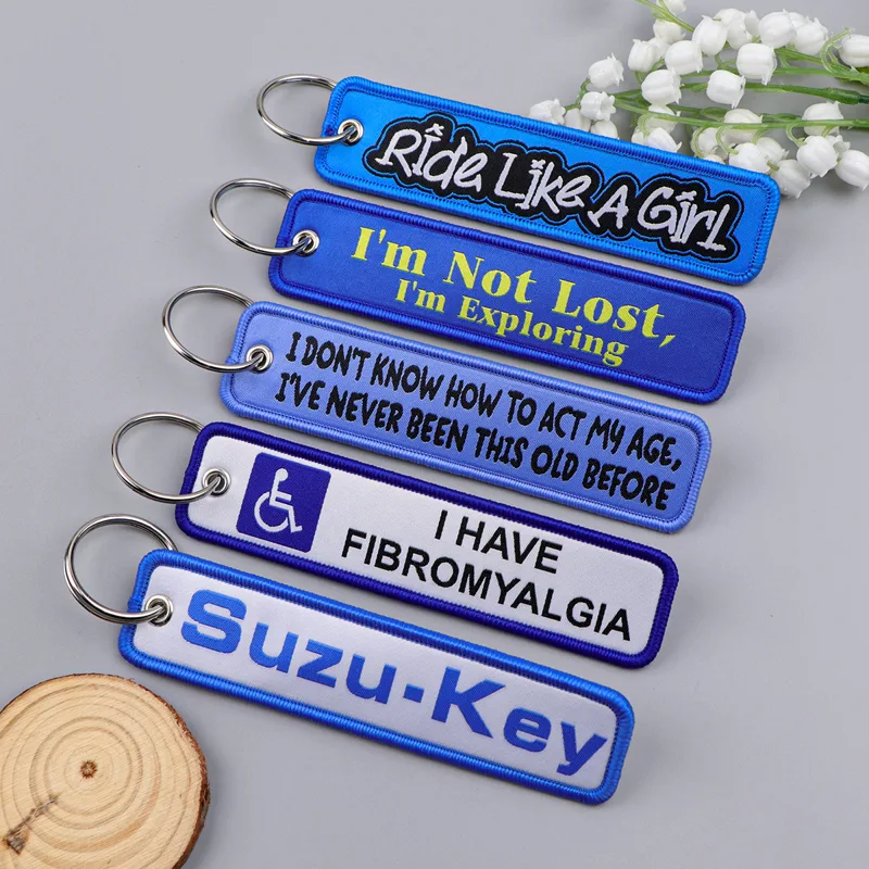 1PC Porte-clés brodé avec cita - Car Accessories Quotation avis et prix