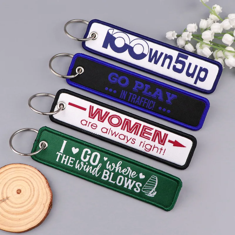 1PC Porte-clés brodé avec cita - Car Accessories Quotation avis et prix