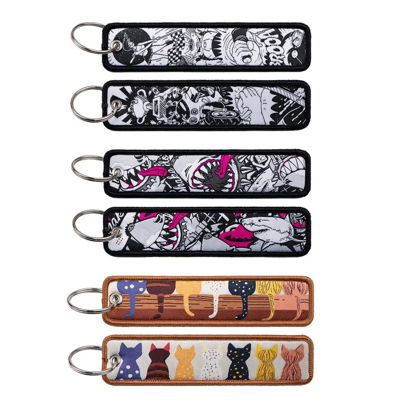 1PC Porte-clés brodé Anime Sha - Car Accessories Quotation avis et prix