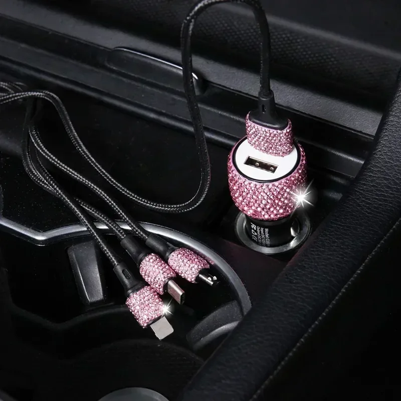Chargeur de voiture USB 5V 2.1 - Car Accessories For Women avis et prix