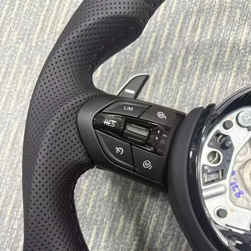 Volant de voiture en cuir en s - Car Accessories For Steering Wheel avis et prix