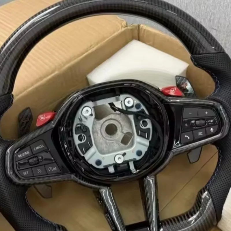 Volant de voiture en cuir et f - Car Accessories For Steering Wheel avis et prix