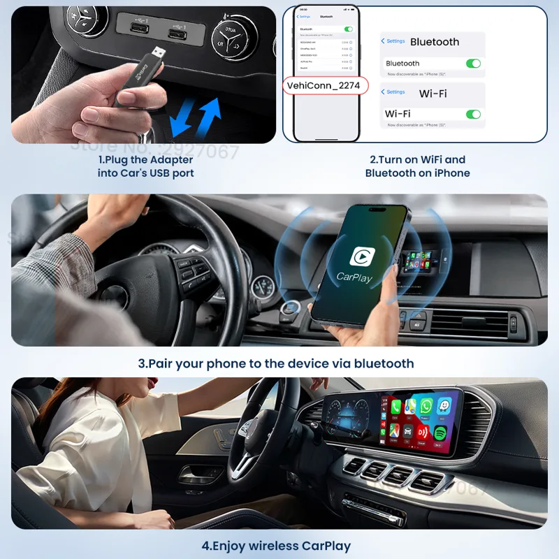 CarlinKit MINI 5.0 Pro adaptat - Car Accessories Usa avis et prix