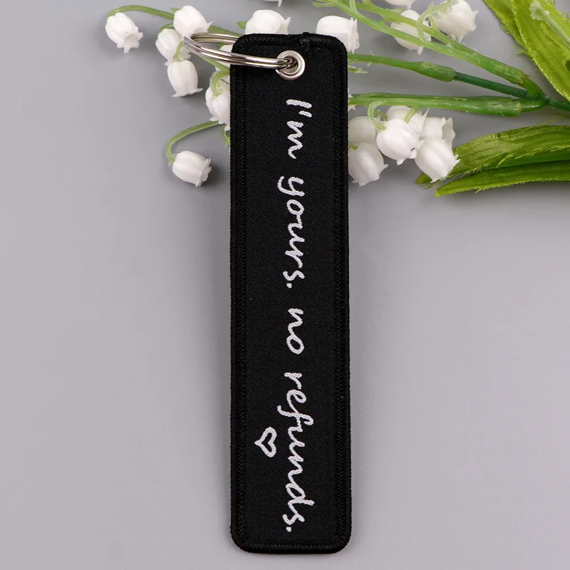 Porte-clés brodé noir, citatio - Car Accessories Quotation avis et prix