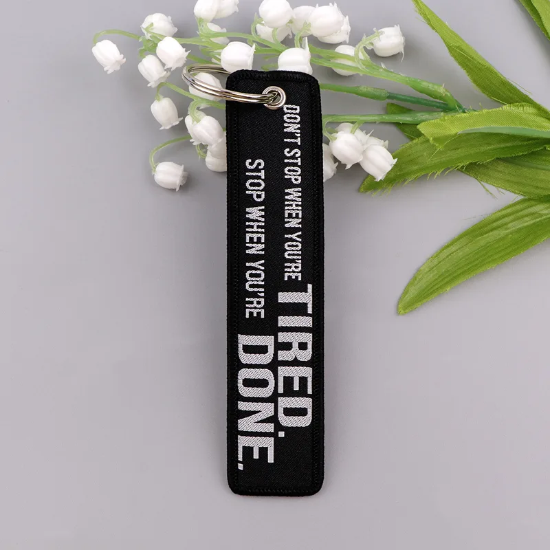 Porte-clés brodé noir, citatio - Car Accessories Quotation avis et prix