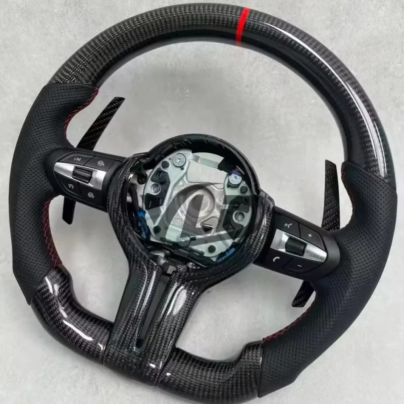 Volant de voiture en cuir et f - Car Accessories For Steering Wheel avis et prix