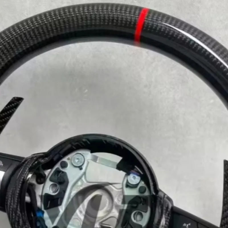 Volant de voiture en cuir et f - Car Accessories For Steering Wheel avis et prix
