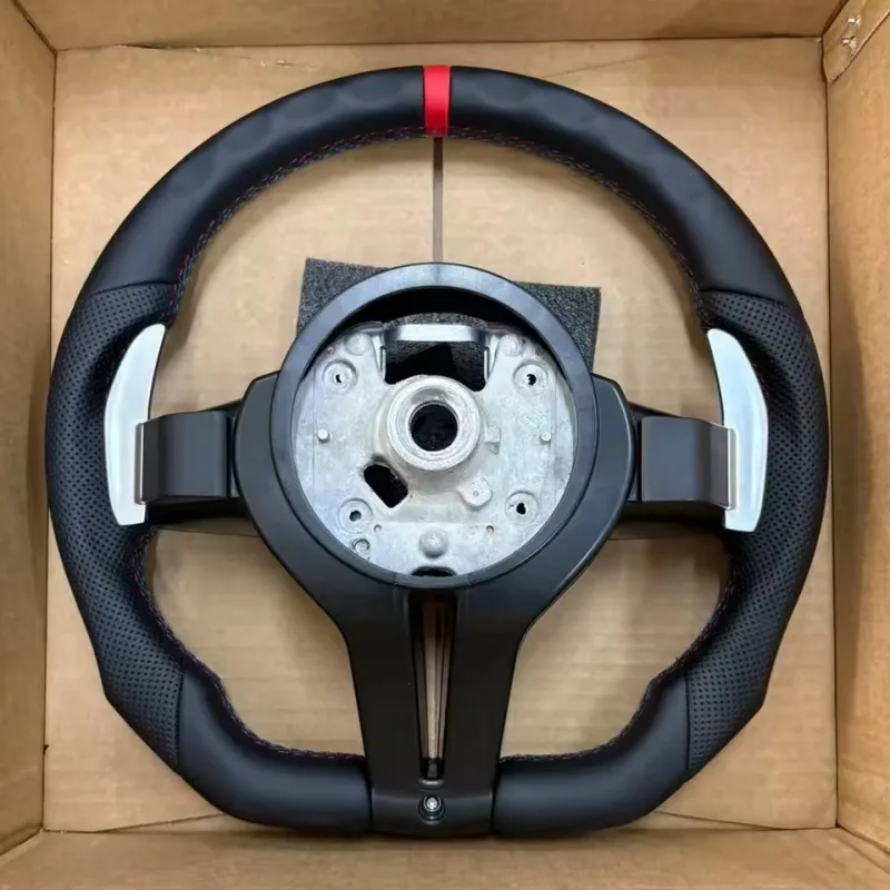Volant de voiture en cuir et f - Car Accessories For Steering Wheel avis et prix