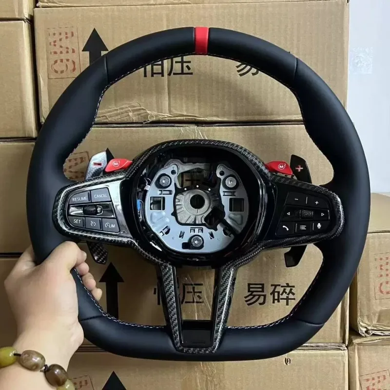 Volant de voiture en cuir amél - Car Accessories For Steering Wheel avis et prix