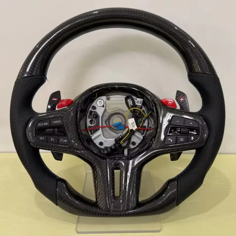 Volant de voiture en cuir et f - Car Accessories For Steering Wheel avis et prix