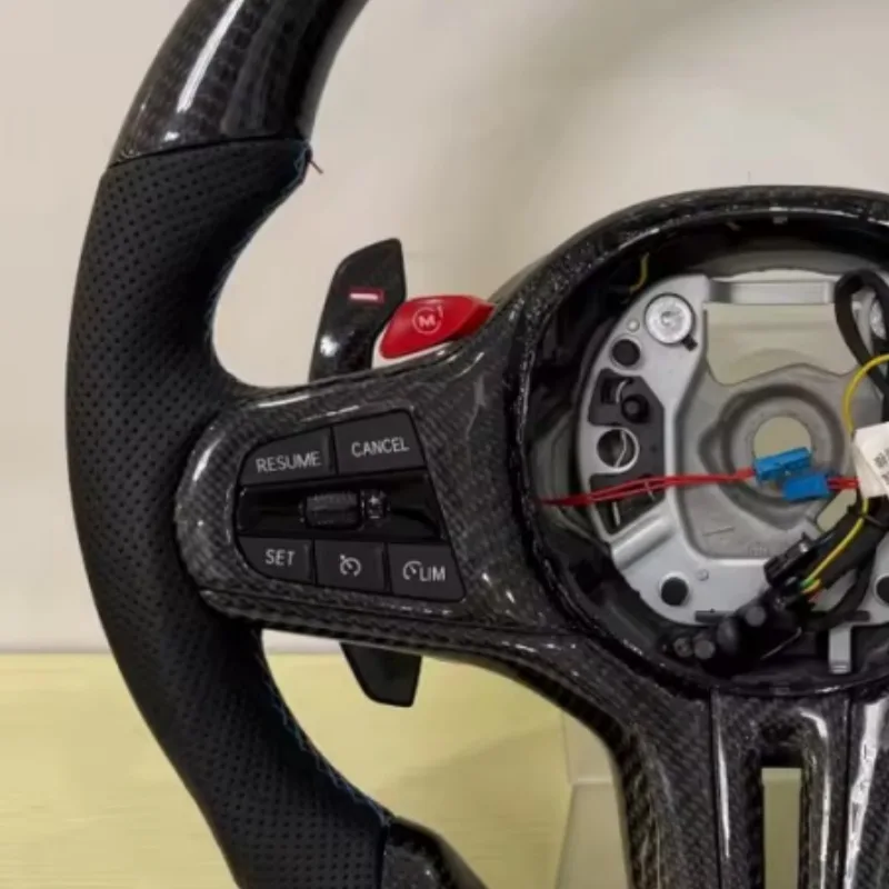 Volant de voiture en cuir et f - Car Accessories For Steering Wheel avis et prix